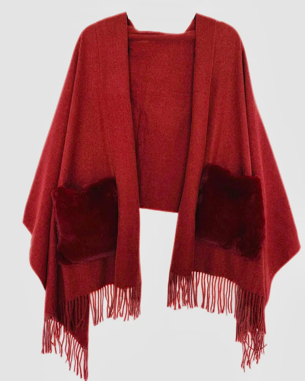 Cape, Cashmere Blend, Red